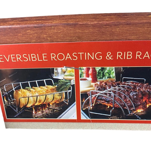 Sur La Table Reversible Roasting And Rib Rack NEW - Picture 2 of 5